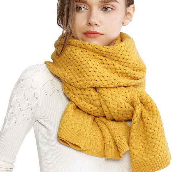 Winter Scarfs for Women Cold Weather Chunky Knit Scarf Warm Thick Scarf Long Lar - Picture 1 of 7